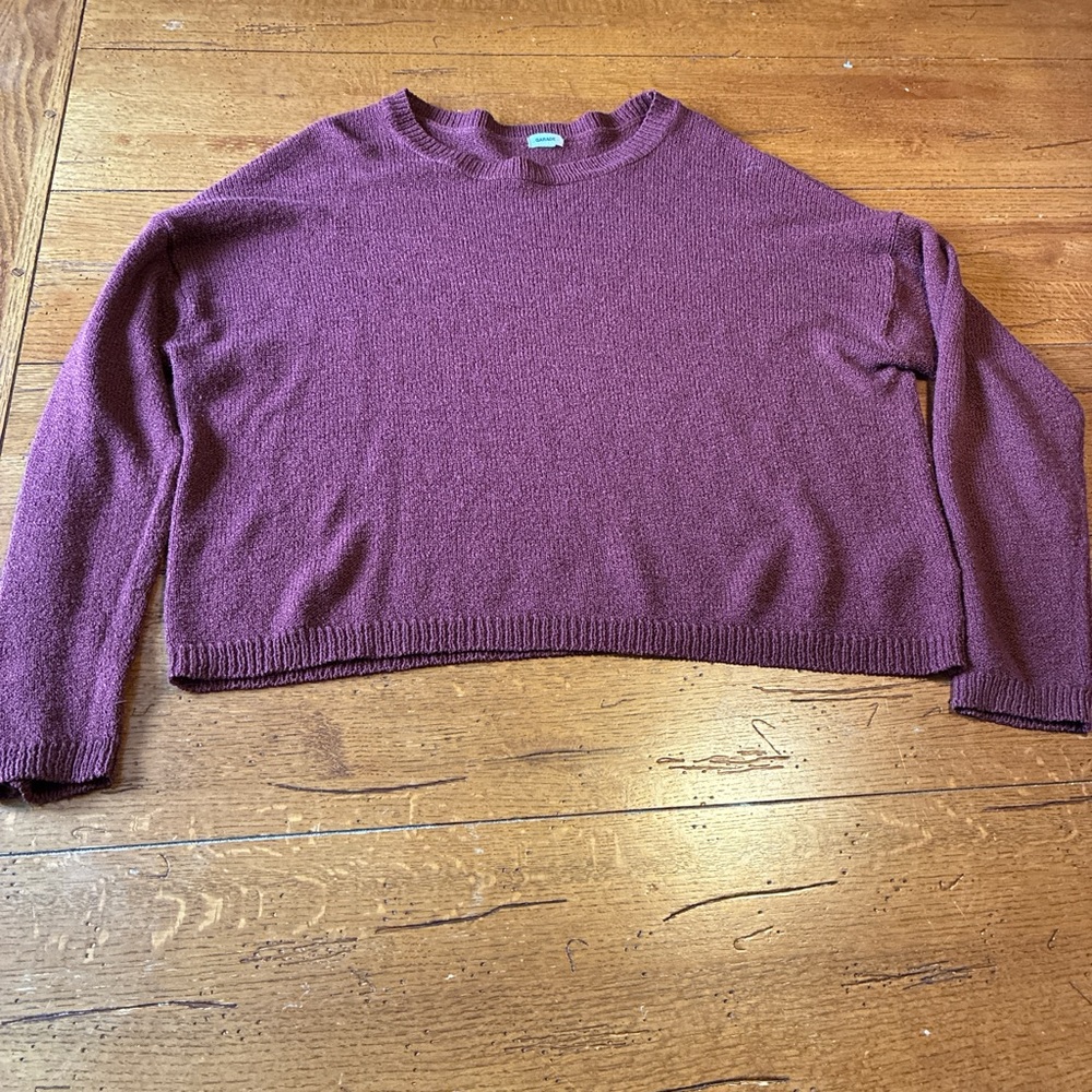Garage Women's Burgundy Crew Neck Sweater